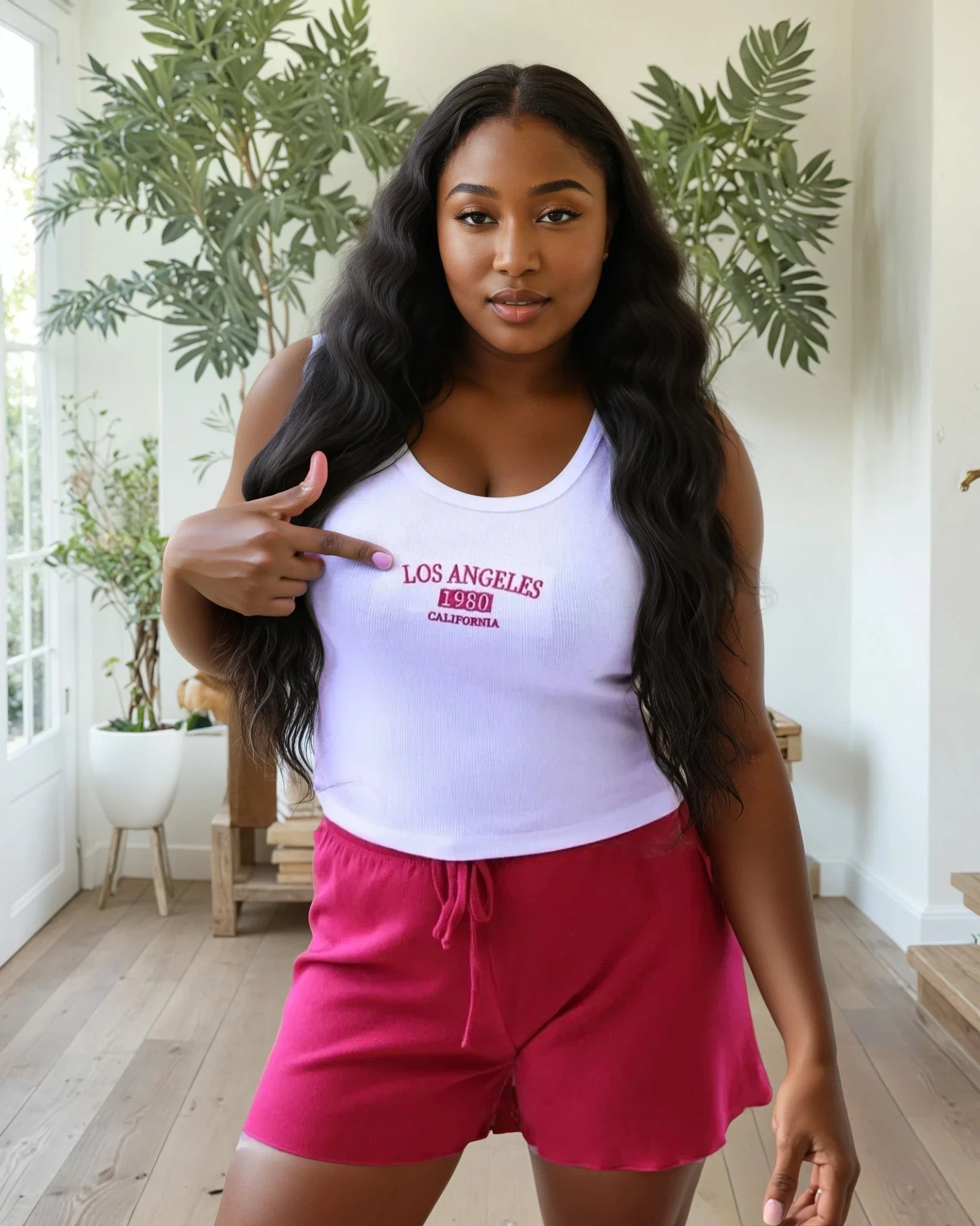 France Love Pyjama-Set mit Shorts mit Herz-Print