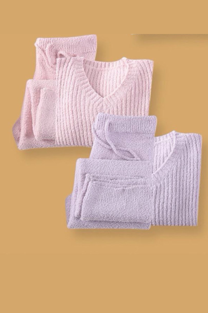 Ensemble Cocooning 2 Pièces – Microfiber Knit Premium