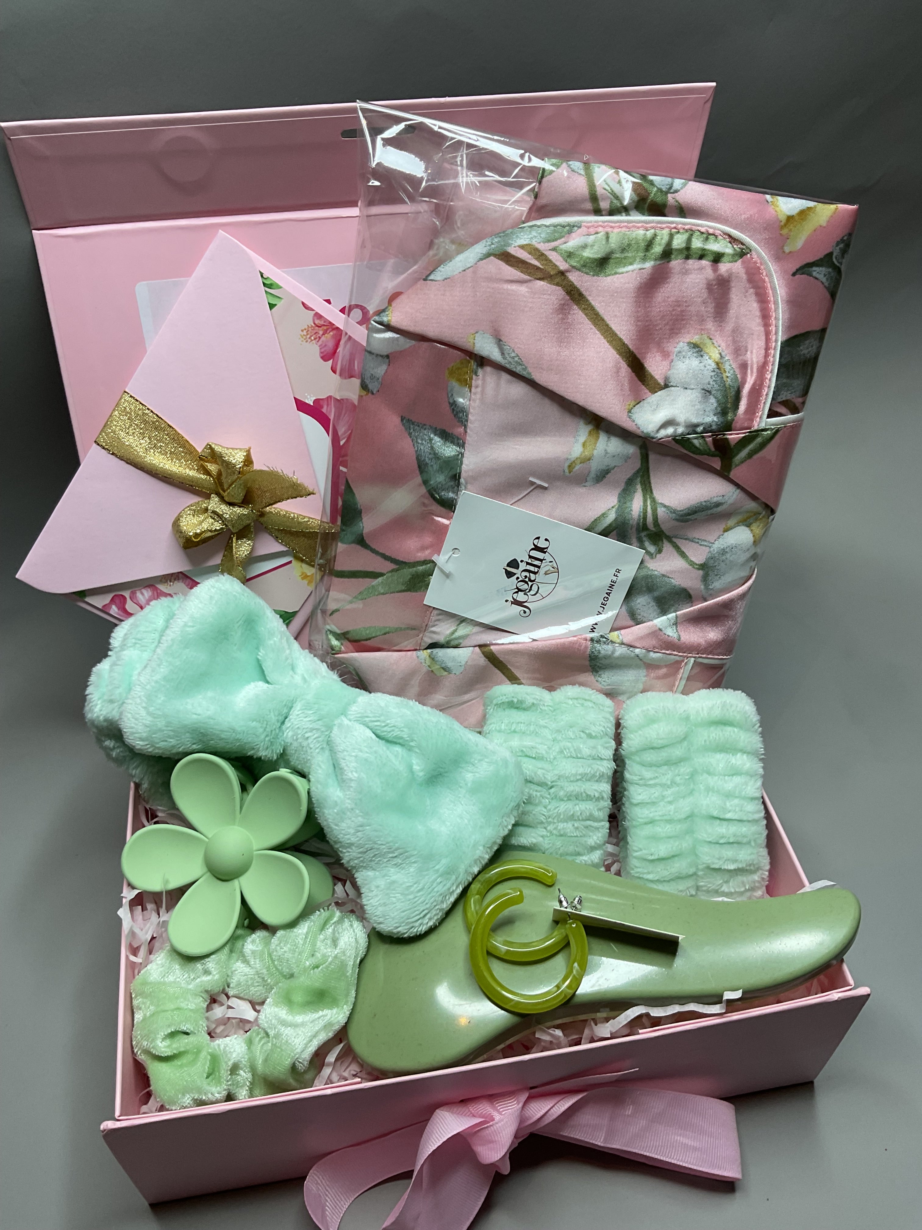 Coffret Pyjama femme avec Imprimé fleuri rose