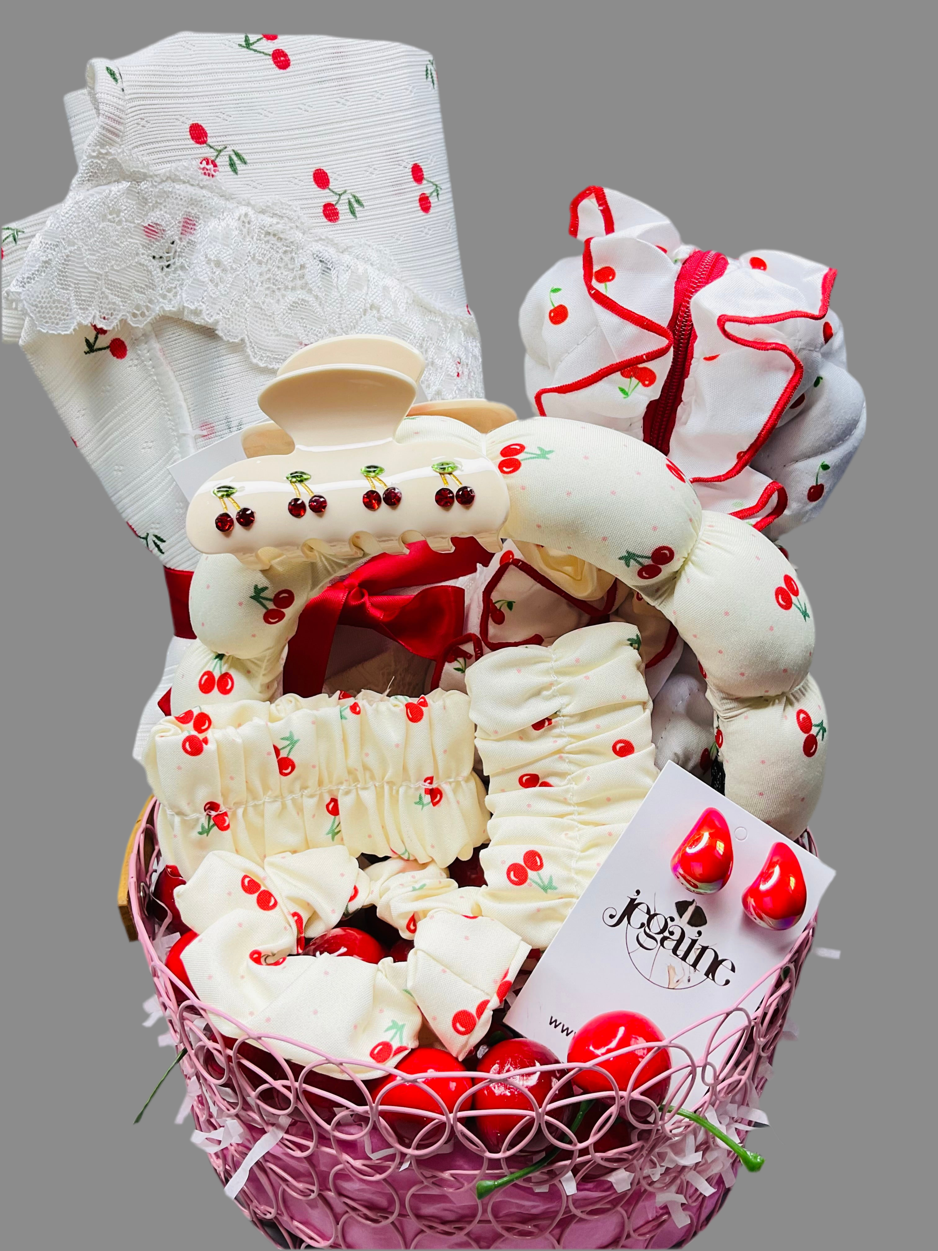 Coffret Pyjama Femme Cerise – Ensemble 2 pièces élégant