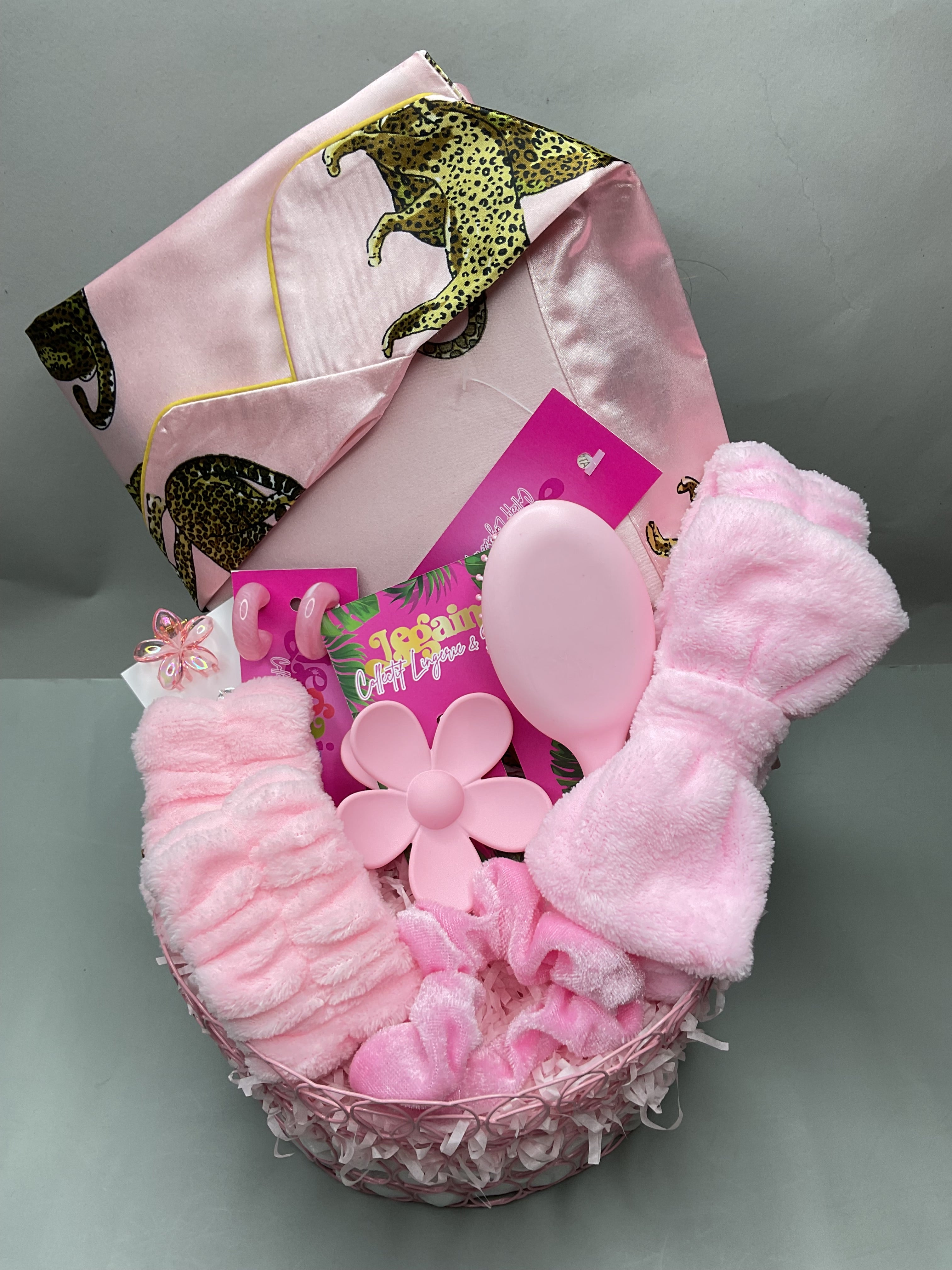 Coffret Satin Rose Pastel & Bien-Être – Pyjama imprimé