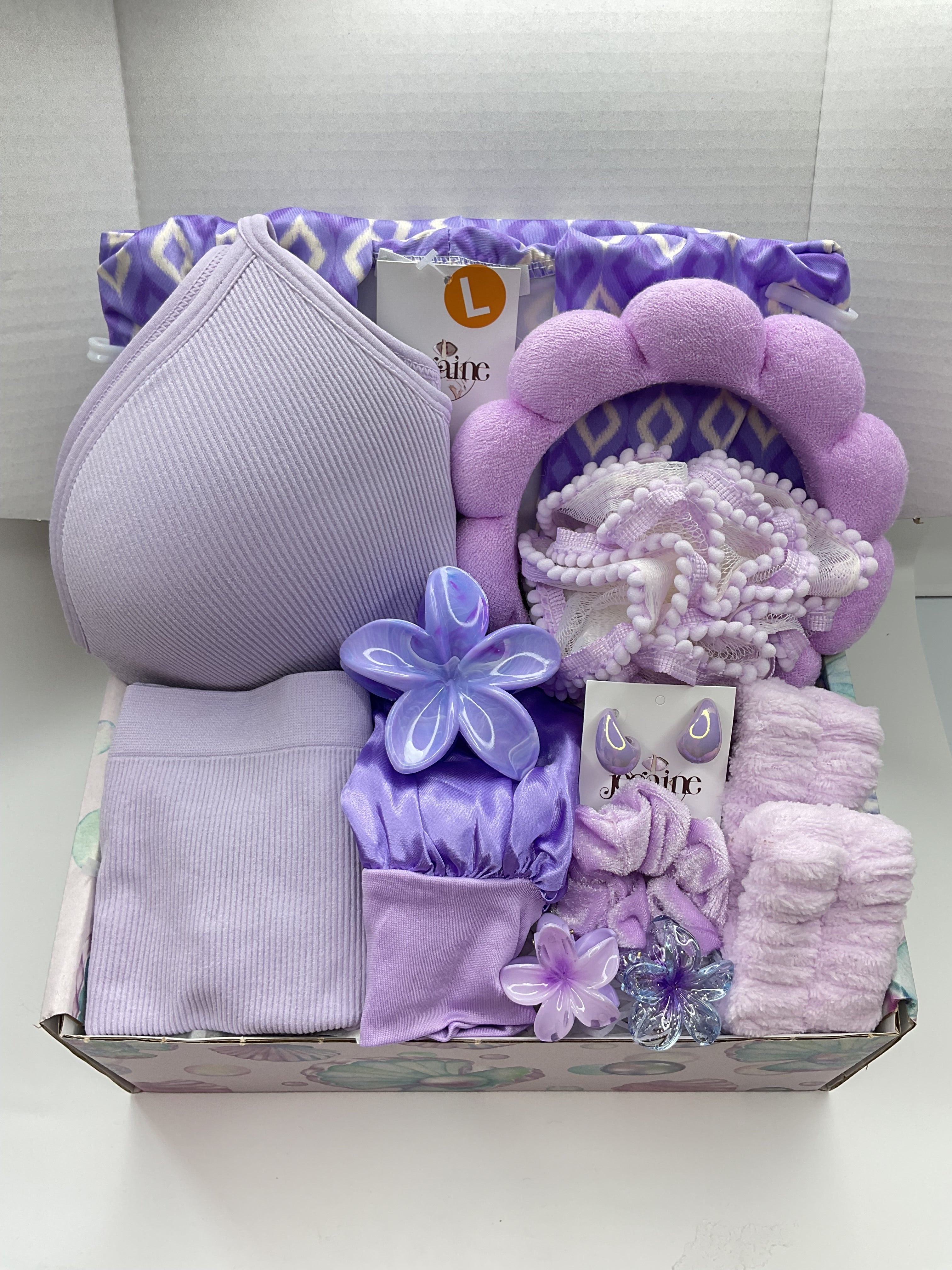 Coffret Robe Douceur Mauve Femme – Accessoires Cocooning et Bien-Être | Jegaine