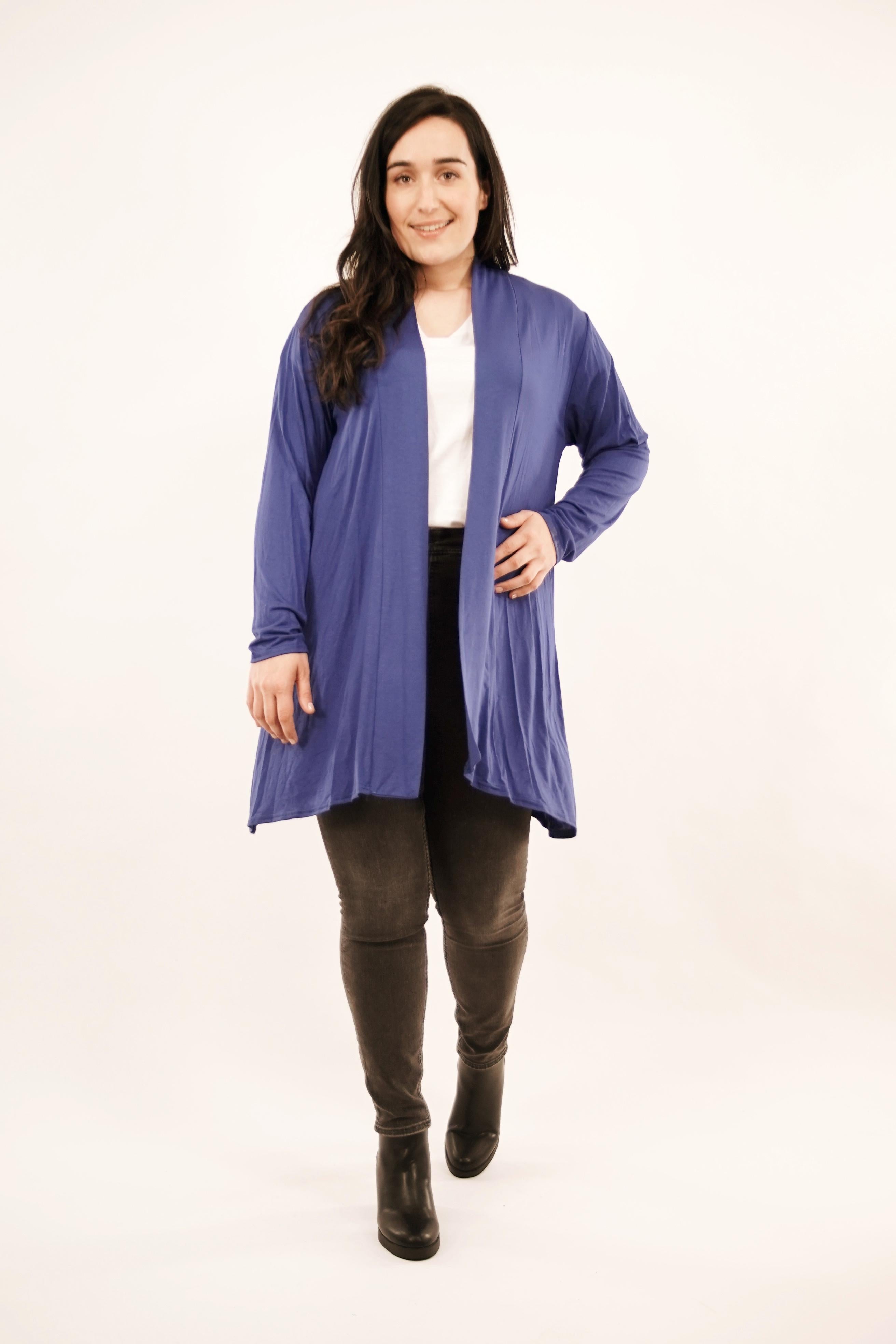 Cardigan mi-long ouvert devant