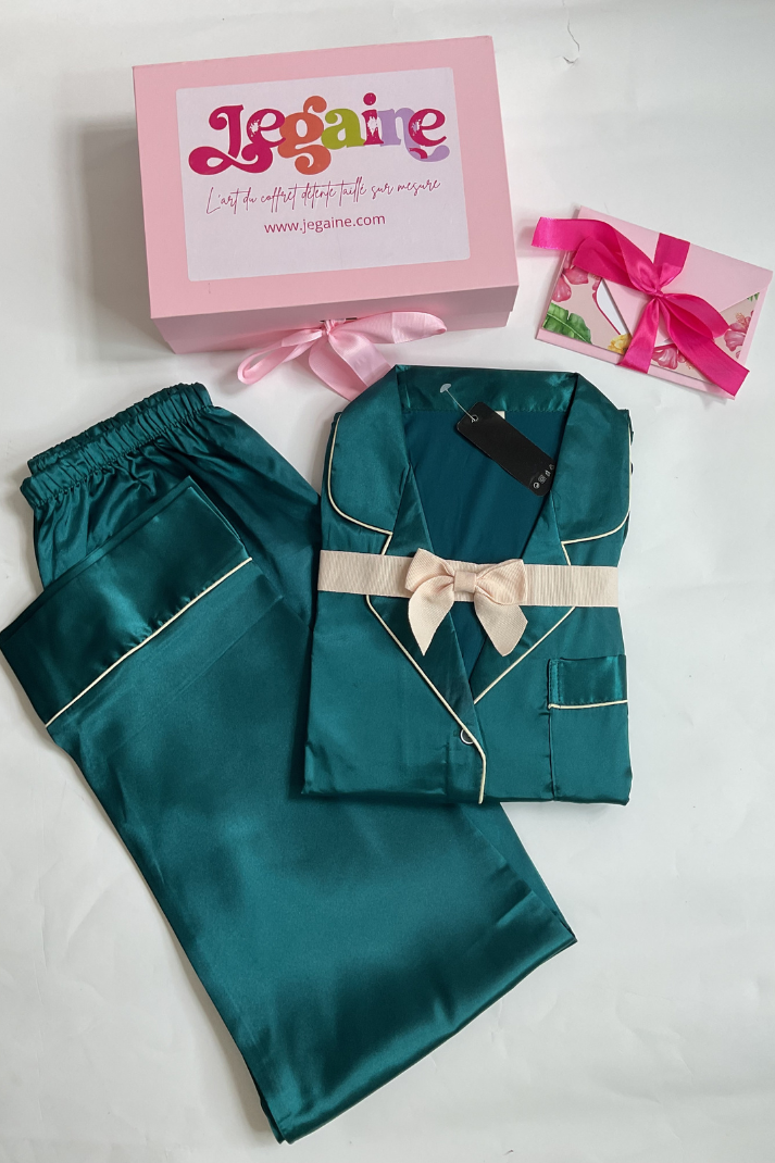 Pyjama satin longue manches