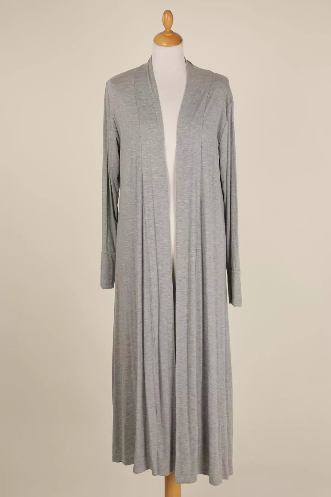 Cardigan uni à manches longues ample ouvert sur le devant