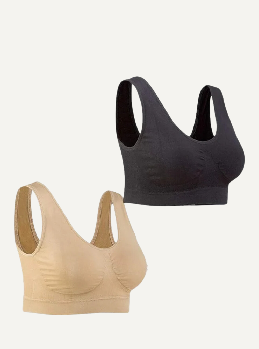 Pack de 2 brassières sans couture en mocrofibre