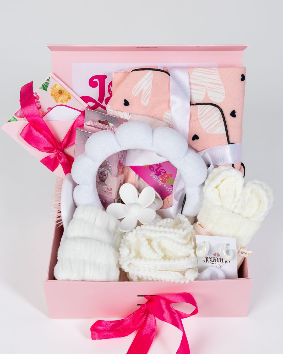 Coffret Pyjama Femme à Cœurs – Cadeau Cocooning Confort (Noir, Rose, Blanc)