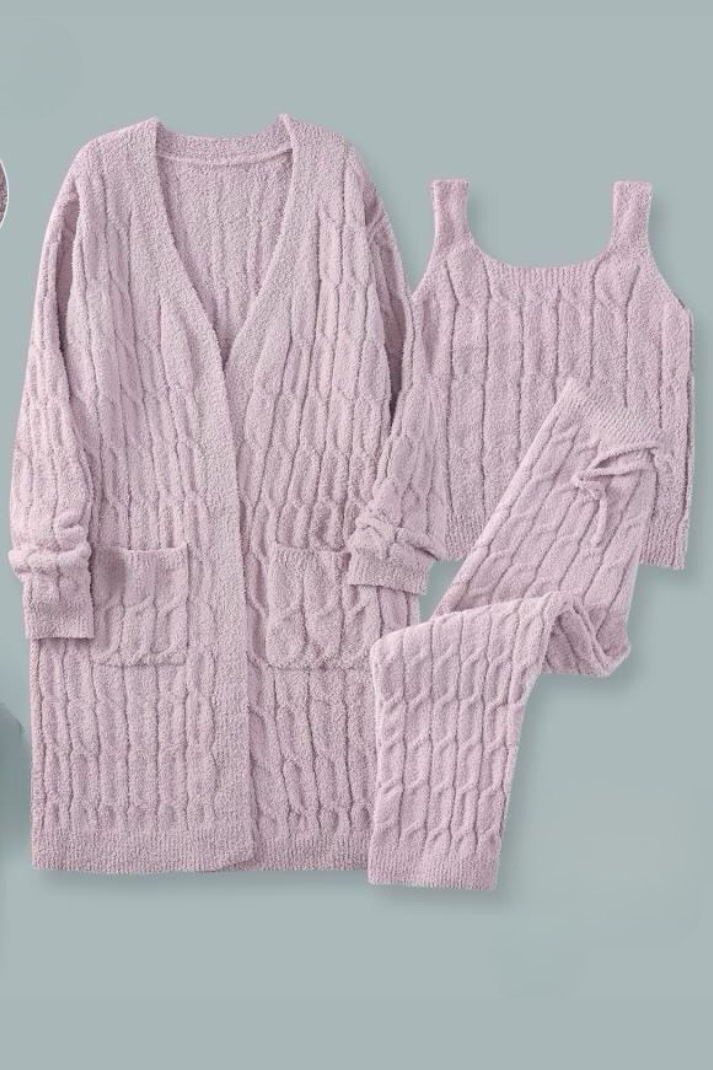 Ensemble Pyjama 3 Pièces Ultra-Doux – Microfibre Knit