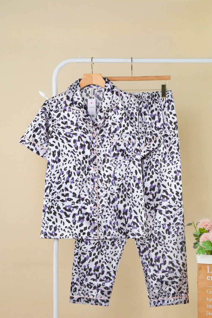 Pyjama courtes manches mauve